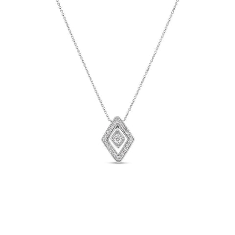 Roberto Coin 18k White Gold Diamante Small Diamond Necklace