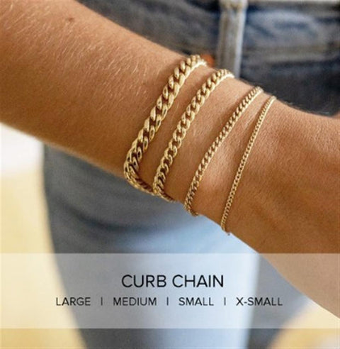 Zoe Chicco 14k Yellow Gold Extra Small Curb Chain Emerald Cut Emerald Bezel Bracelet