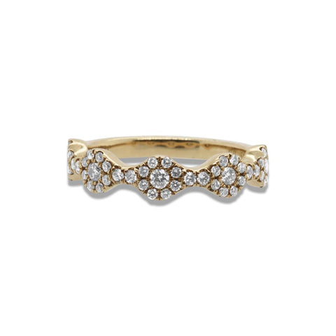 14k Yellow Gold Diamond Band - 0.51cttw