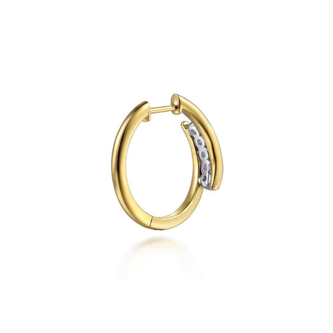 Gabriel & Co. 14k Yellow Gold Diamond Hoop Earrings - .30cttw