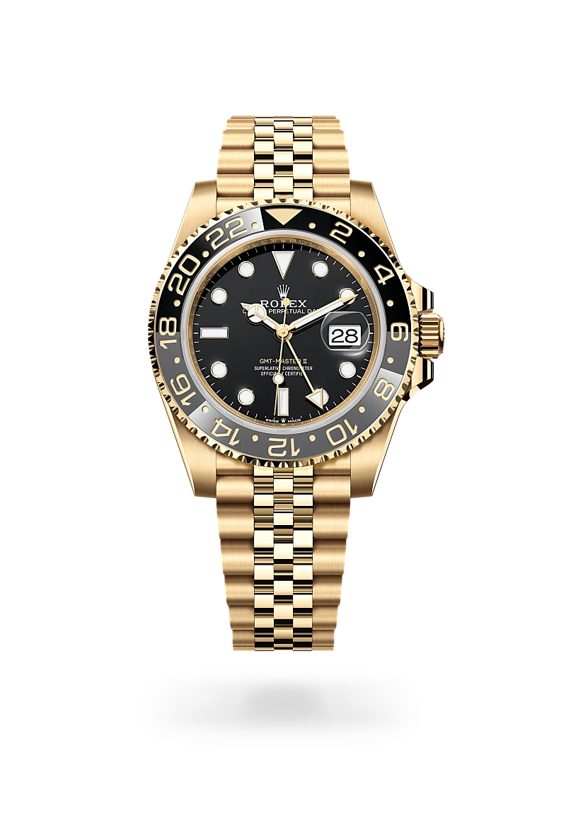 Rolex GMT-Master II in 18 kt yellow gold, M126718GRNR-0001 - Jewelers Trade Shop