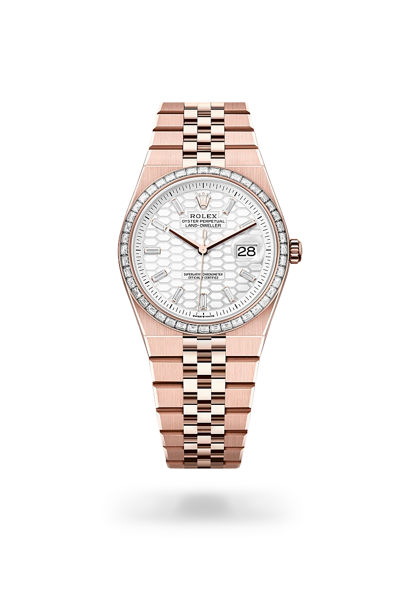 Rolex Land-Dweller in 18 kt Everose gold, M127285TBR-0002 - Jewelers Trade Shop