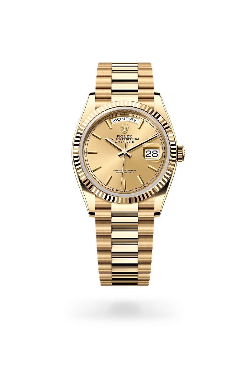 Rolex Day-Date in 18 kt yellow gold, M128238-0045 - Jewelers Trade Shop