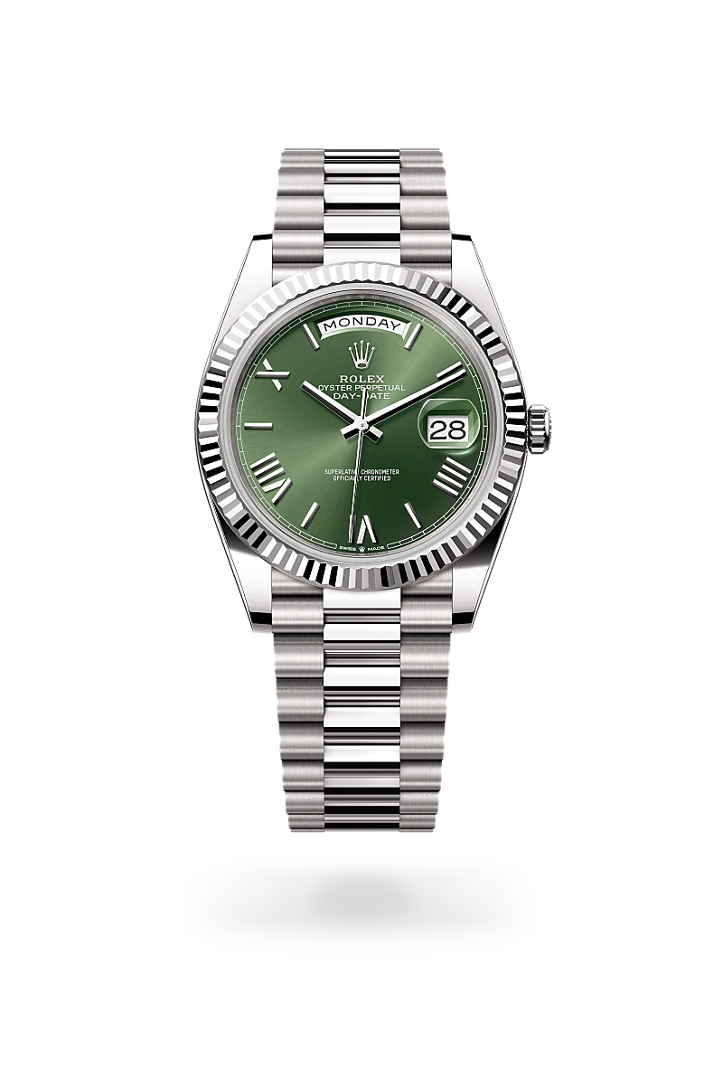 Rolex Day-Date in 18 kt white gold, M228239-0033 - Jewelers Trade Shop