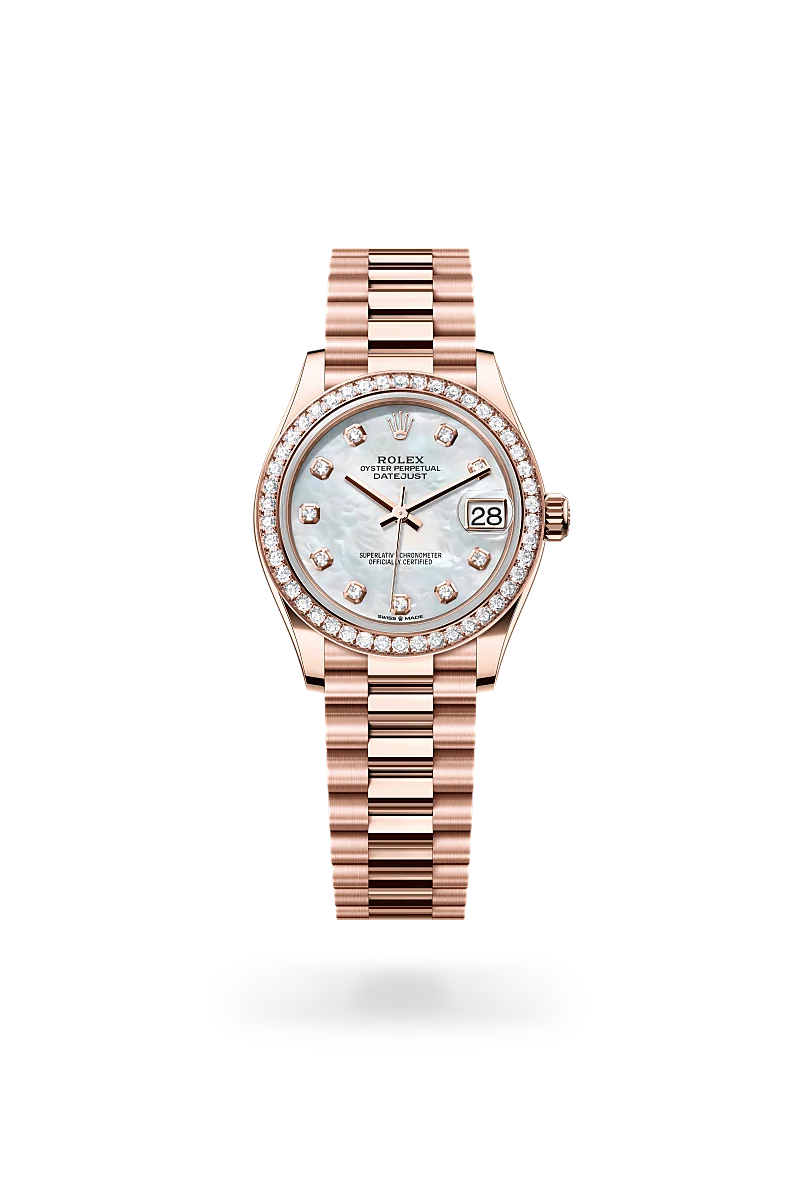 Rolex Datejust in 18 kt Everose gold, M278285RBR-0005 - Jewelers Trade Shop