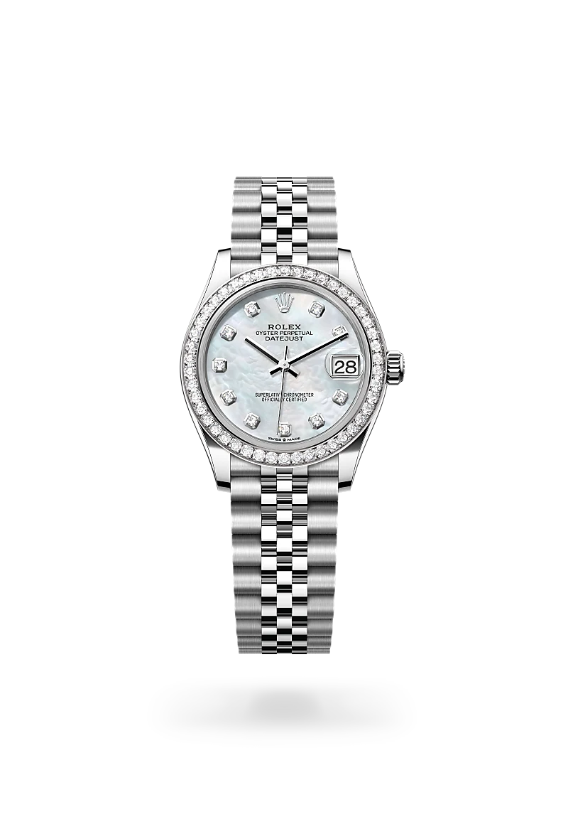 Rolex Datejust in White Rolesor - combination of Oystersteel and white gold, M278384RBR-0008 - Jewelers Trade Shop