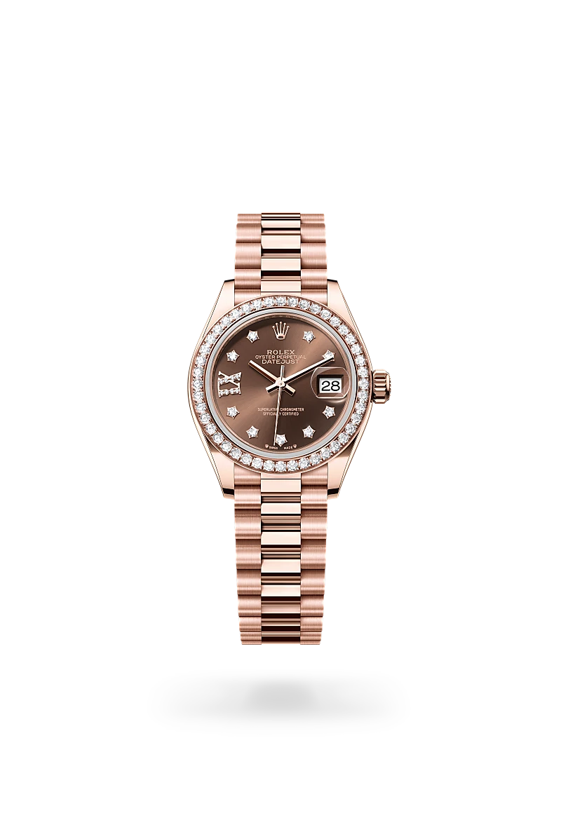 Rolex Lady-Datejust in 18 kt Everose gold, M279135RBR-0001 - Jewelers Trade Shop