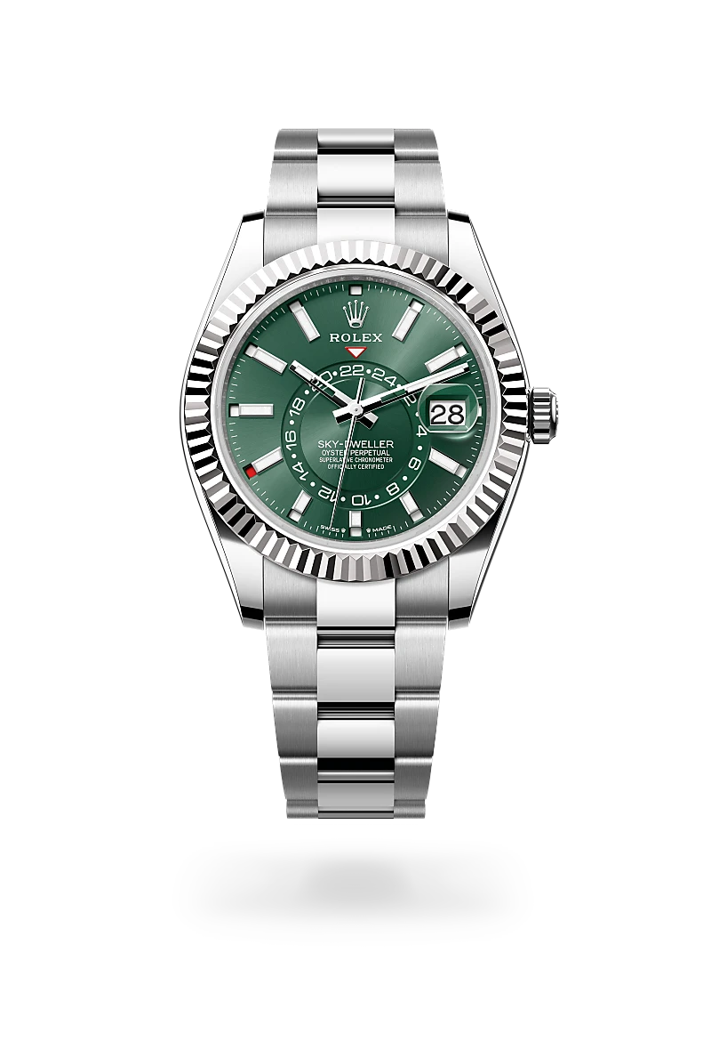 Rolex Sky-Dweller in White Rolesor - combination of Oystersteel and white gold, M336934-0001 - Jewelers Trade Shop