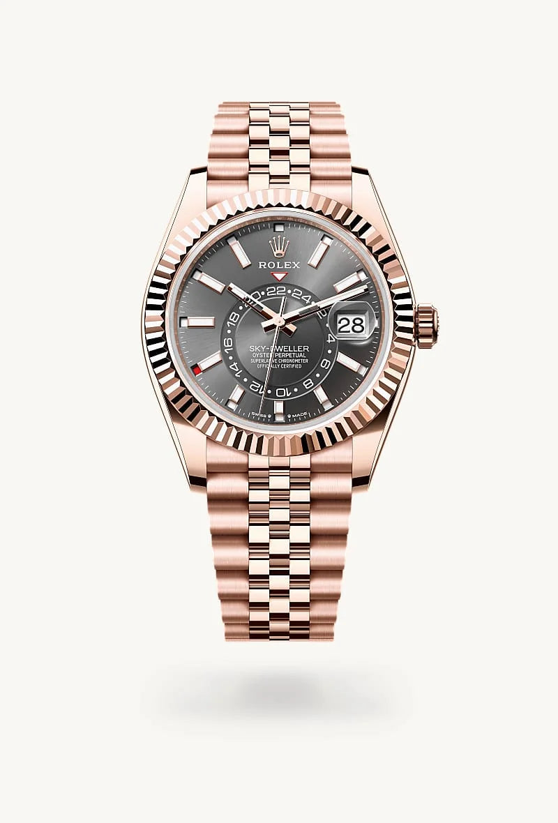 Rolex Sky-Dweller in 18 kt Everose gold, M336935-0008 - Jewelers Trade Shop